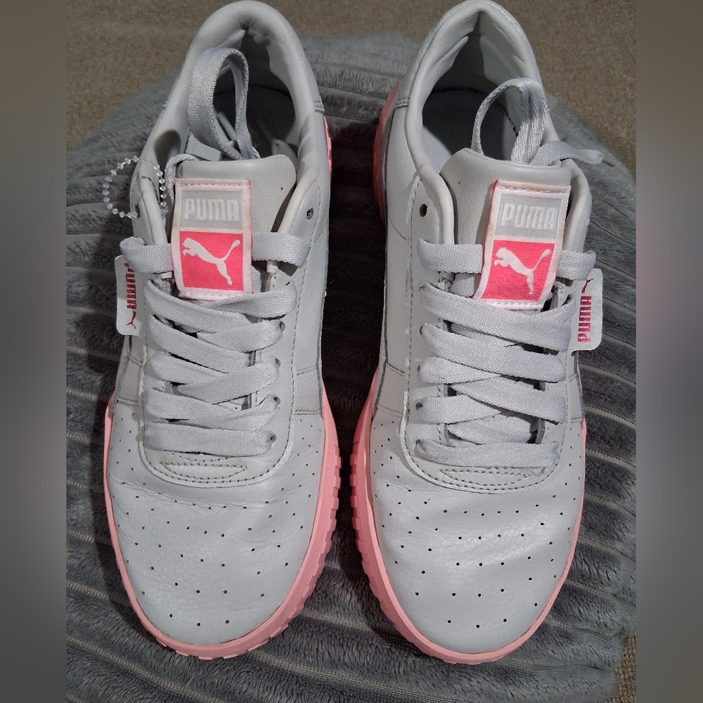 Puma Cali Jr. Calypso Sneakers In Coral/Gray